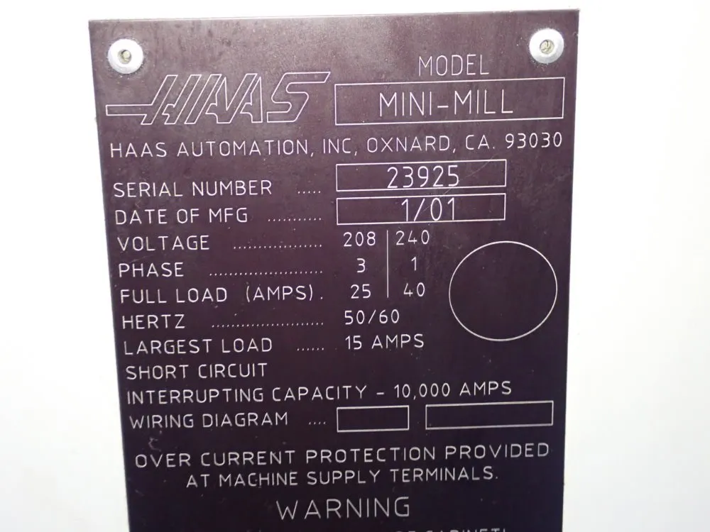 Haas 12" 29" Cnc Vmc - Mini-mill