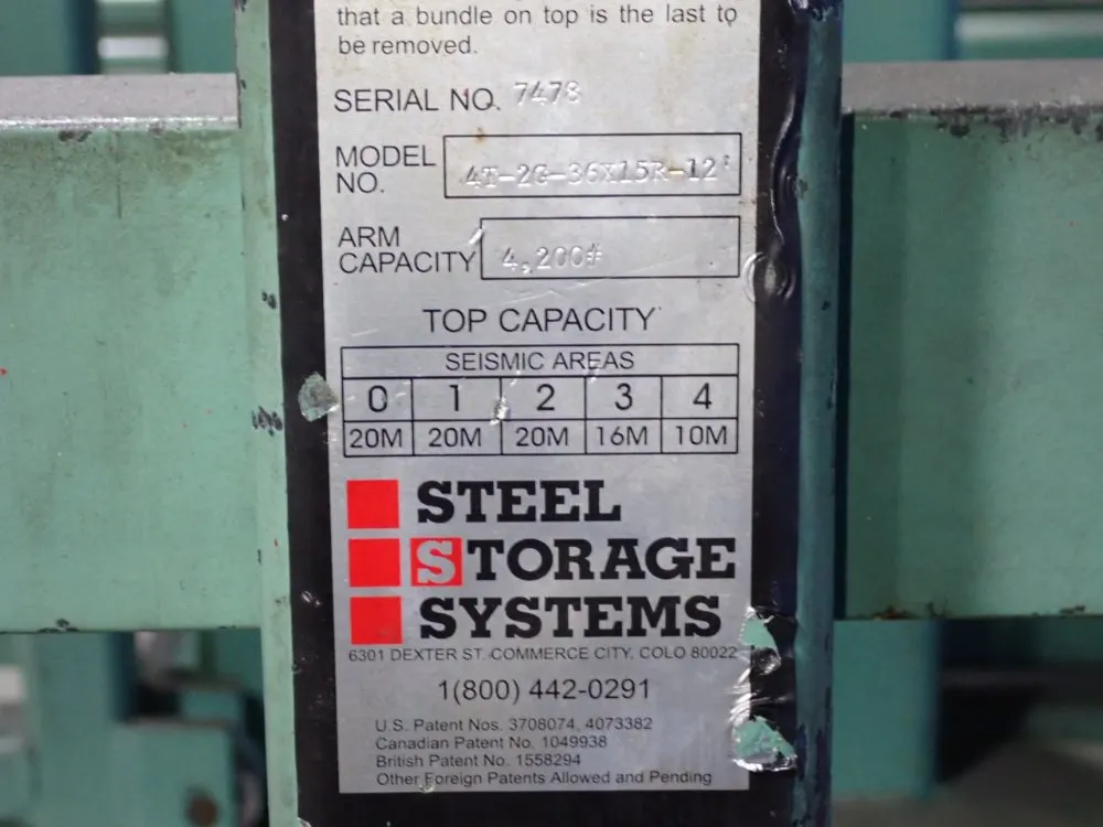 Steel Storage Systems 4200 Lbs Roll Out Racking - 4t-2g-36x15r-12