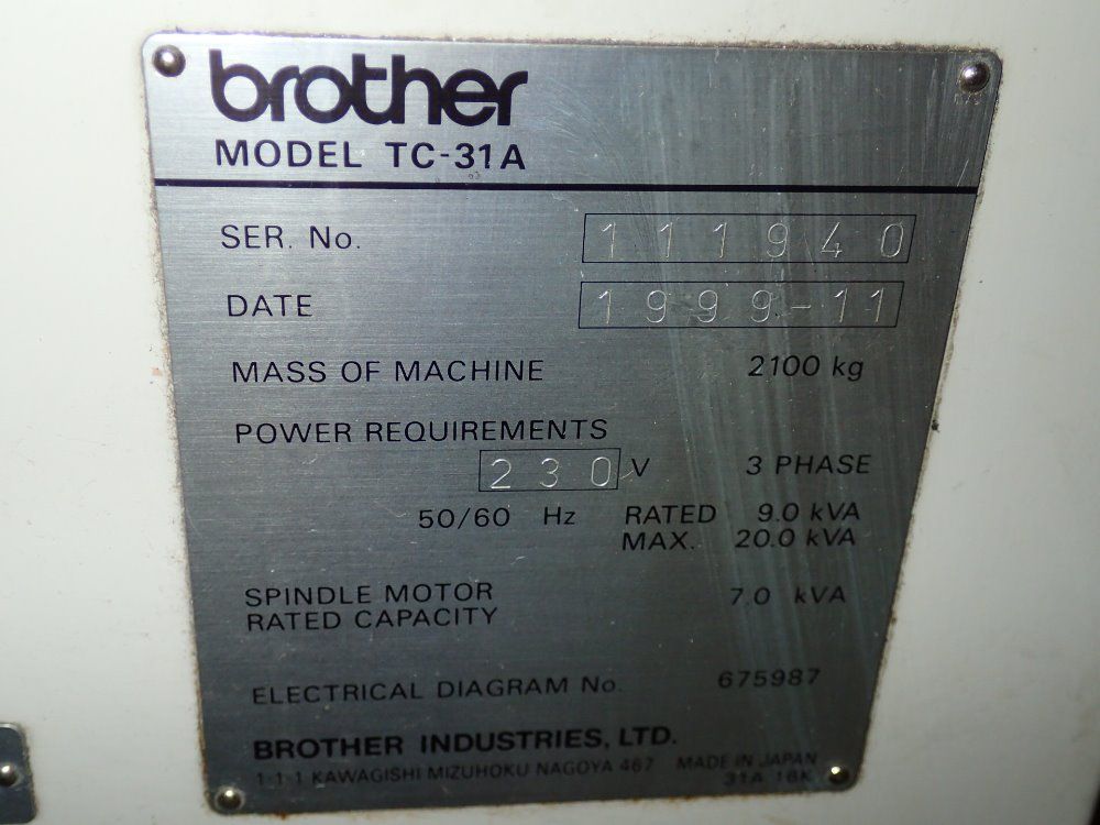 Brother Cnc Tapping Ceneter