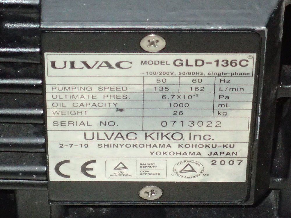 Ulvac Pump