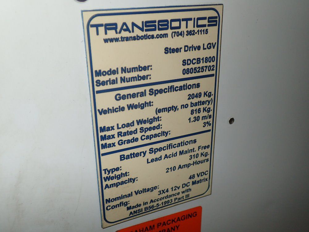 Transbotics Electric Lift Truck