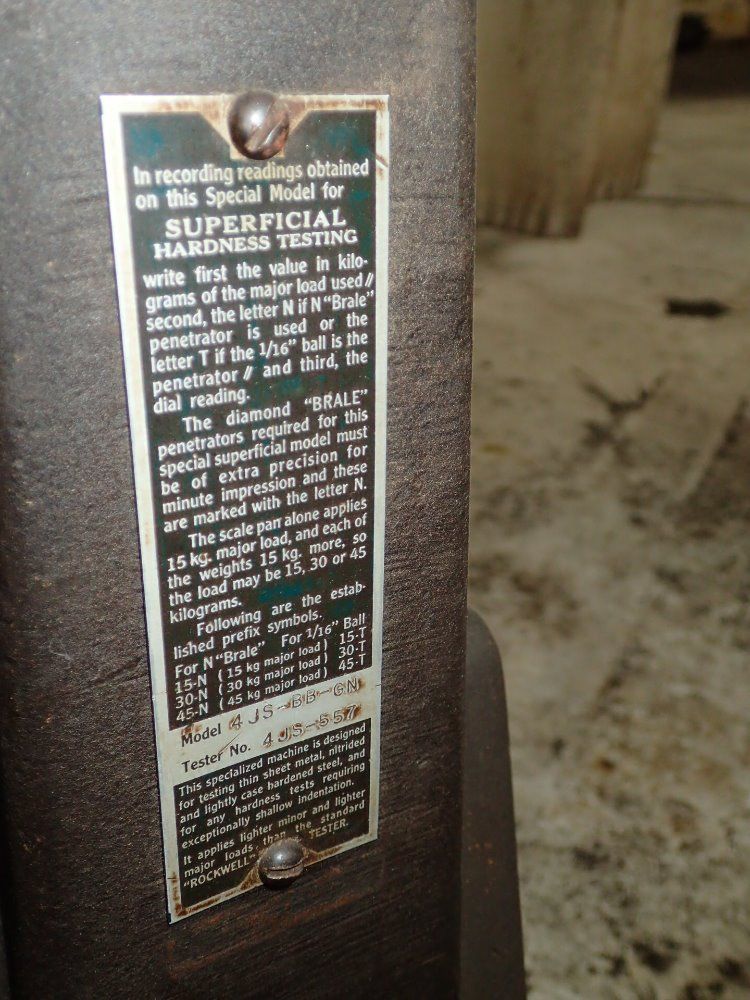 Rockwell / Wilson Hardness Tester