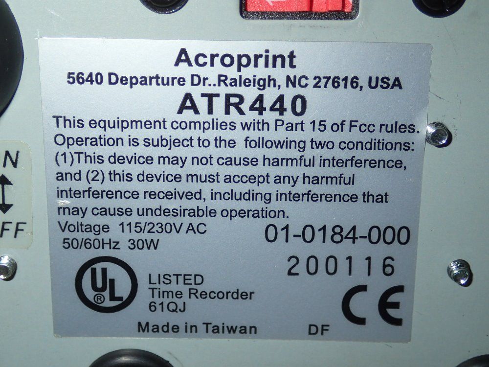 Acro Print Time Clock