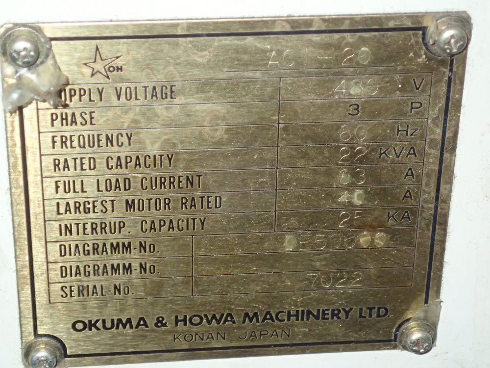 Okuma & Howa Cnc Lathe