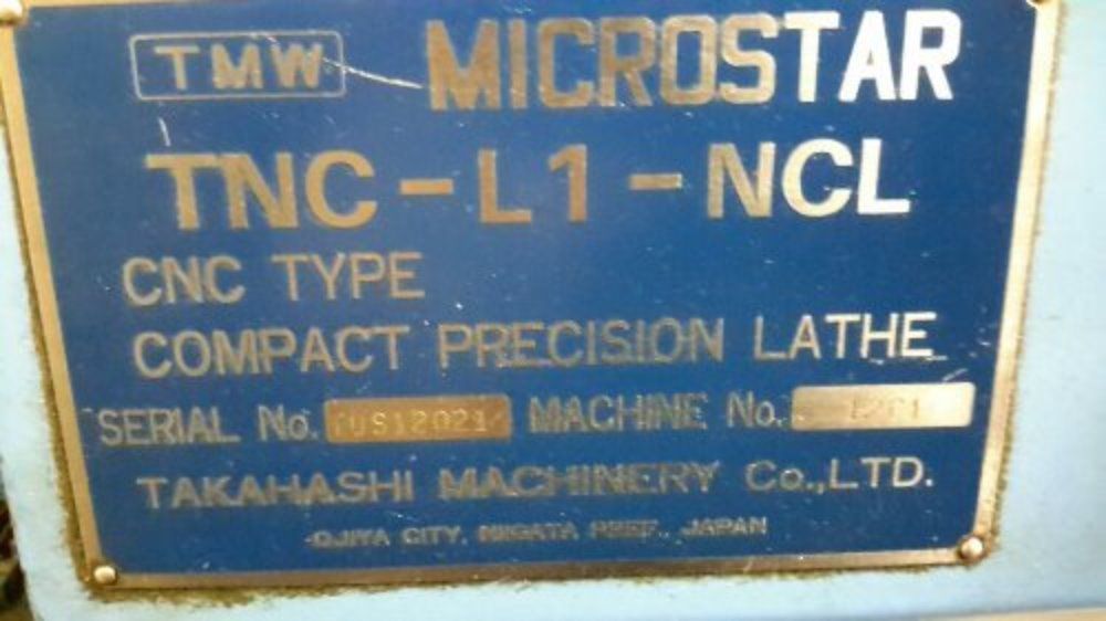 Takahashi Microstar Compact Cnc Lathe - Tnc-l1-ncl