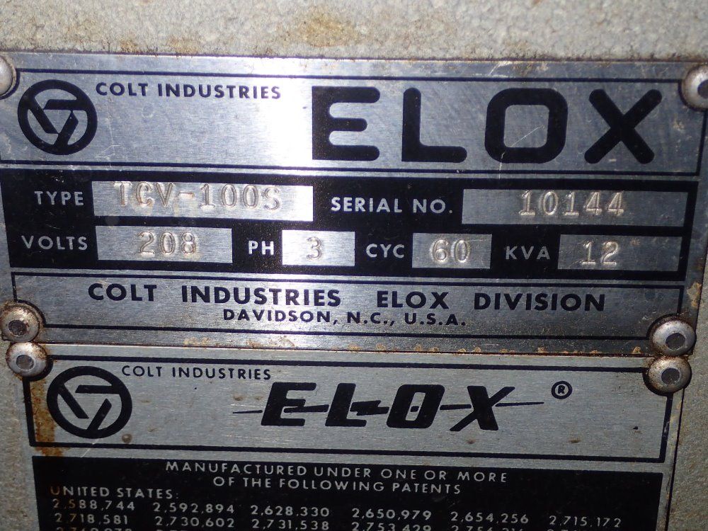 Elox/colt Industries Edm