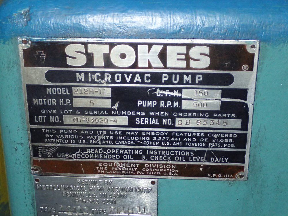 Stokes Vacuum Pump