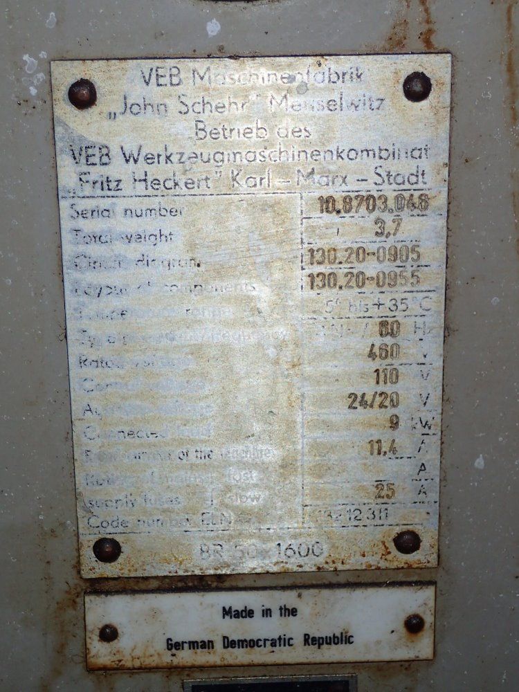 Heckert Radial Arm Drill