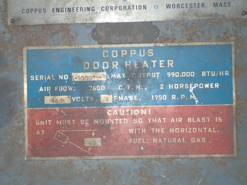 Coppus Gas-fired Door Heater
