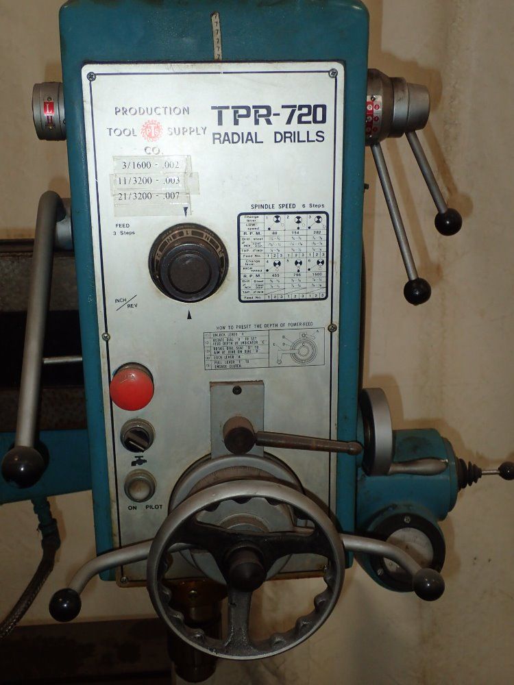 Production Tool Supply 8" X 2' 8'' Arm Radial Arm Drill - Tpr-720