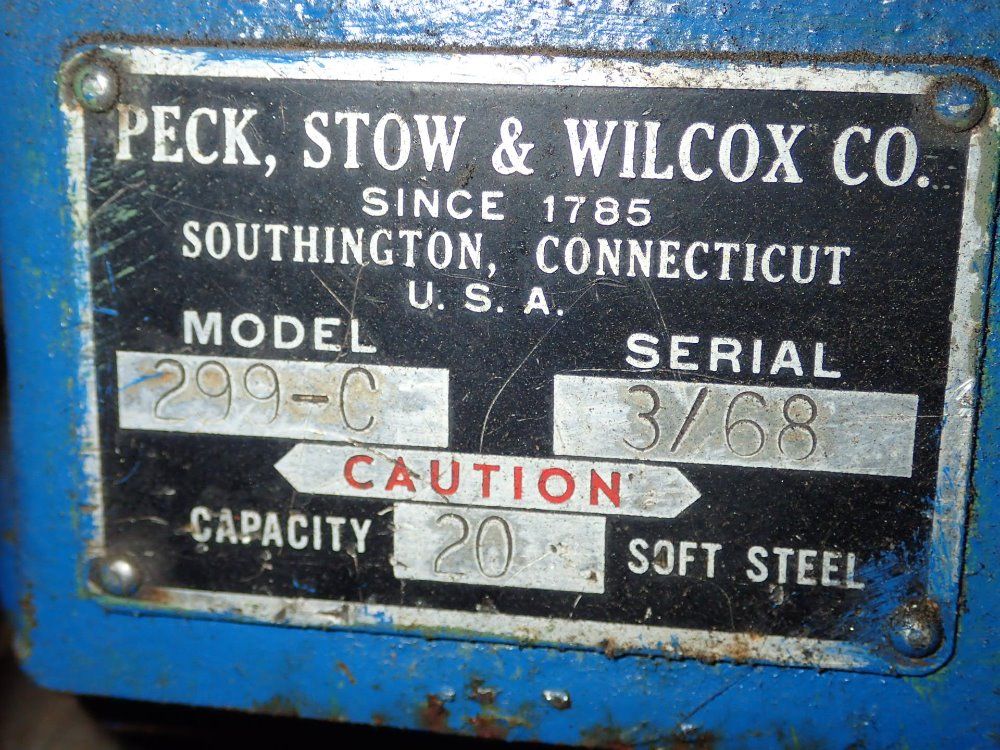 Peck , Stow, Wilcox 20 Ga Circle Shear - 299-c