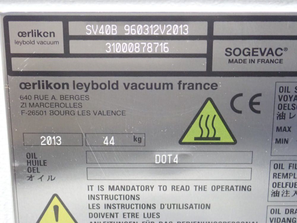 Oerlikon Vacuum Pump