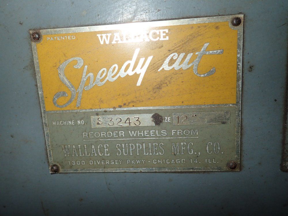 Wallace / Speedy Cut Chip Saw