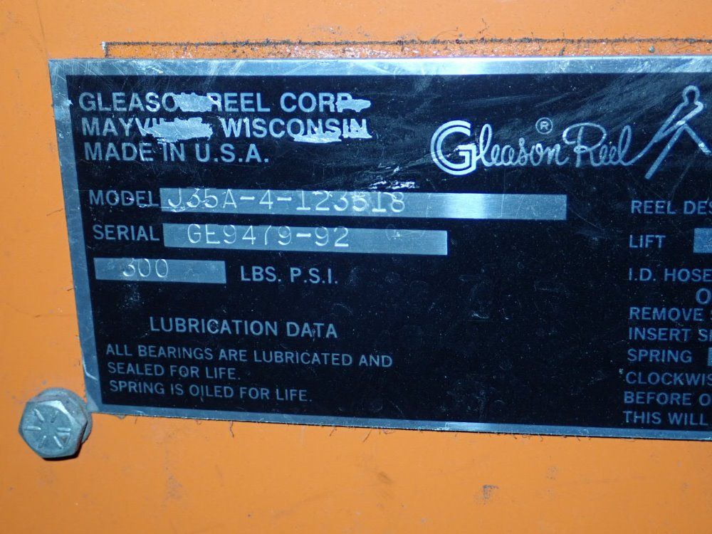 Gleason Reel Hose Reel Assembly