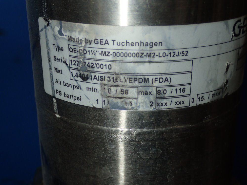 Gea Tuchenhagen Valve