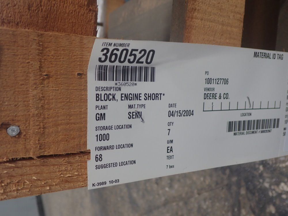 John Deere Engine Block