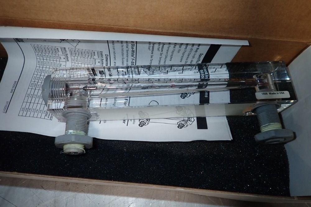 Blue White Flow Meter