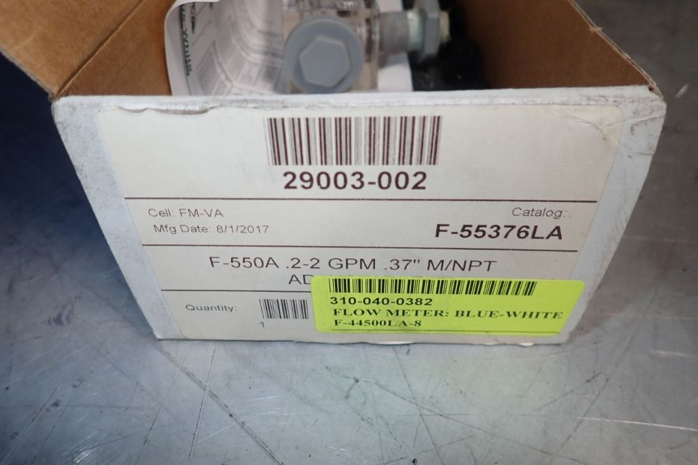 Blue White Flow Meter