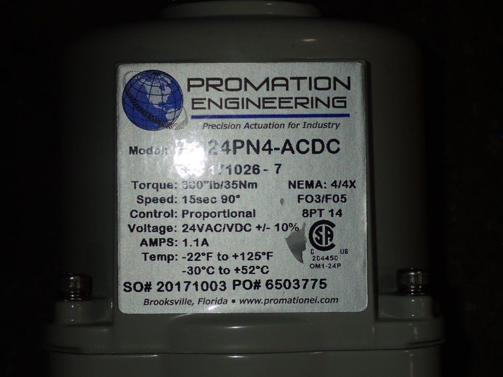 Promation Engineering Actuated Valve