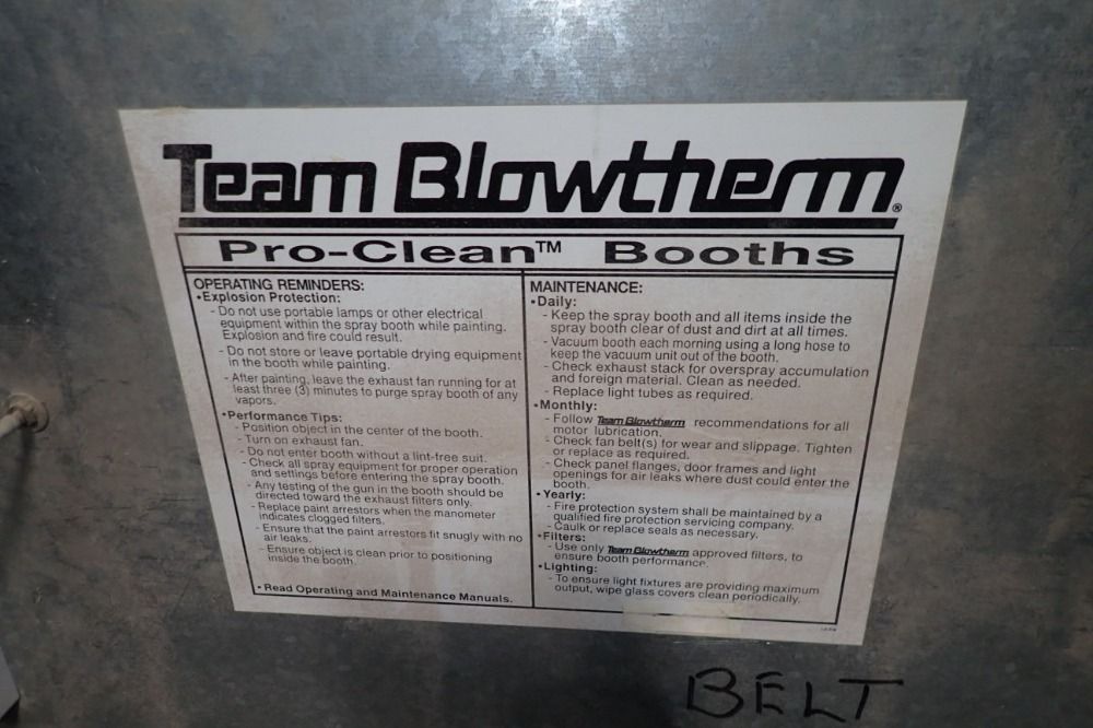 Team Blowtherm Paint Spray Booth