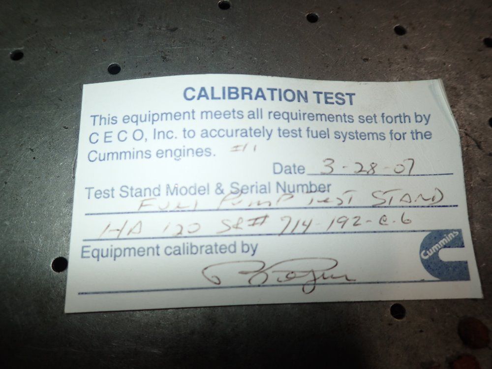 Hartridge Fuel Pump Test Stand