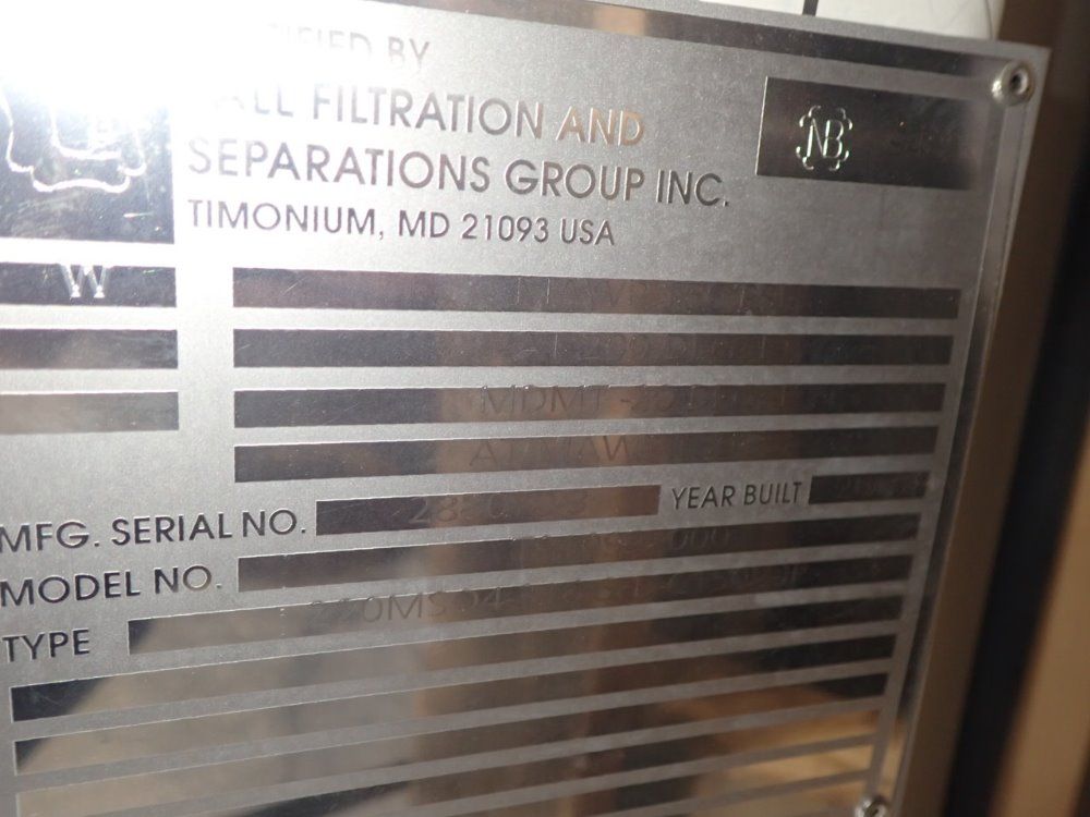 Pall Filtration Tank