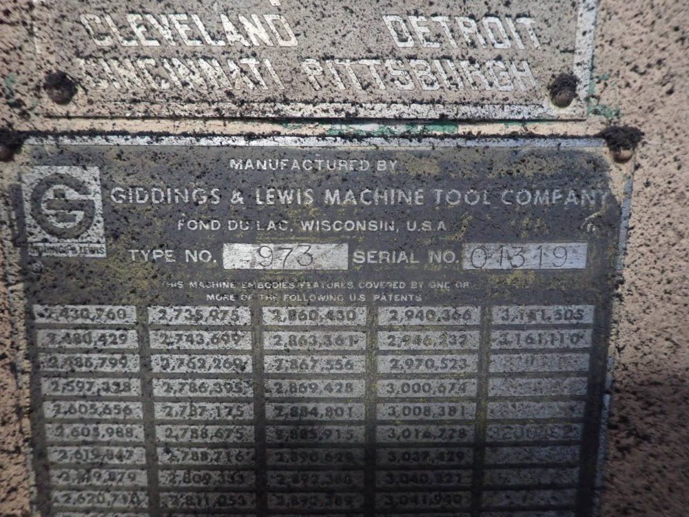 Giddings & Lewis/bickford Drill Press
