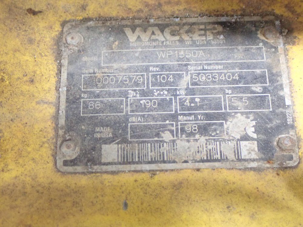 Wacker Plate Compactor