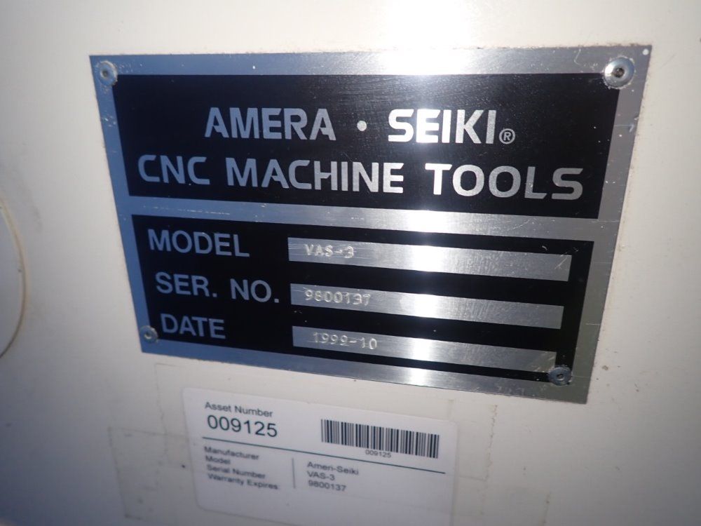 Amera Seiki 20" X 48" Vas-3 Cnc Vmc - Vas-3