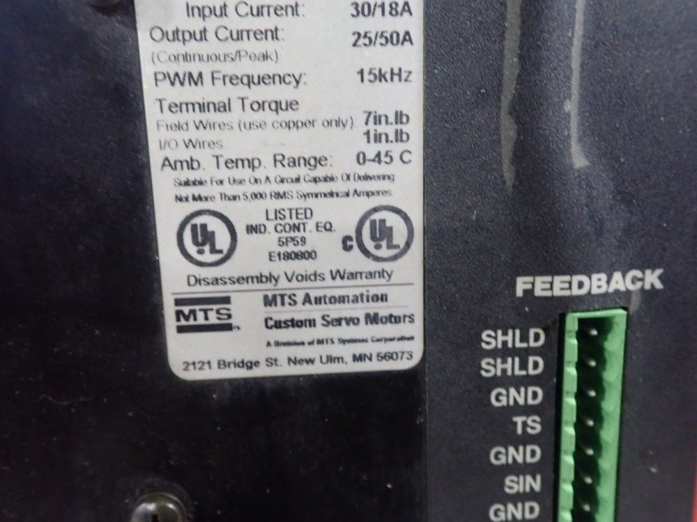 Mts Automation Motor Amplifier