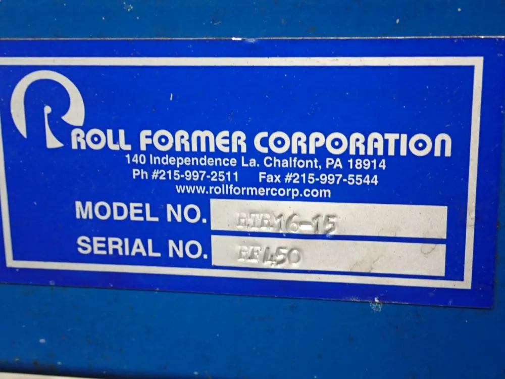 Roll Former Corp 16" Rtr16-15 Gutter Coiler Recoiler - Rtr16-15