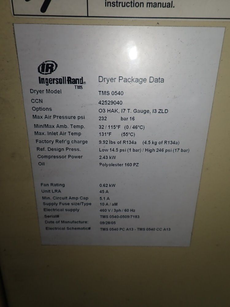 Ingersoll-rand Air Dryer