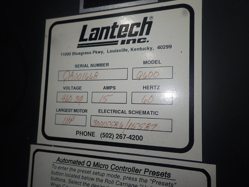 Lantech Lantech Q600 Stretch Wrapper