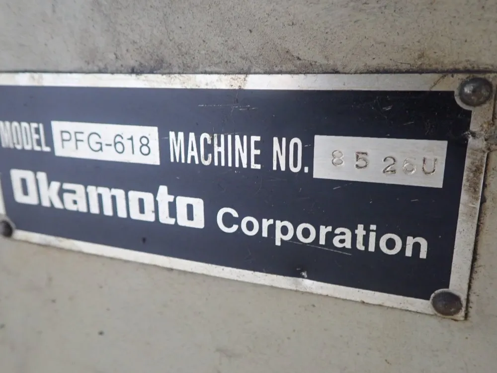 Okamoto 6" X 18" Mag Chuck Pfg-618 Surface Grinder - Pfg-618