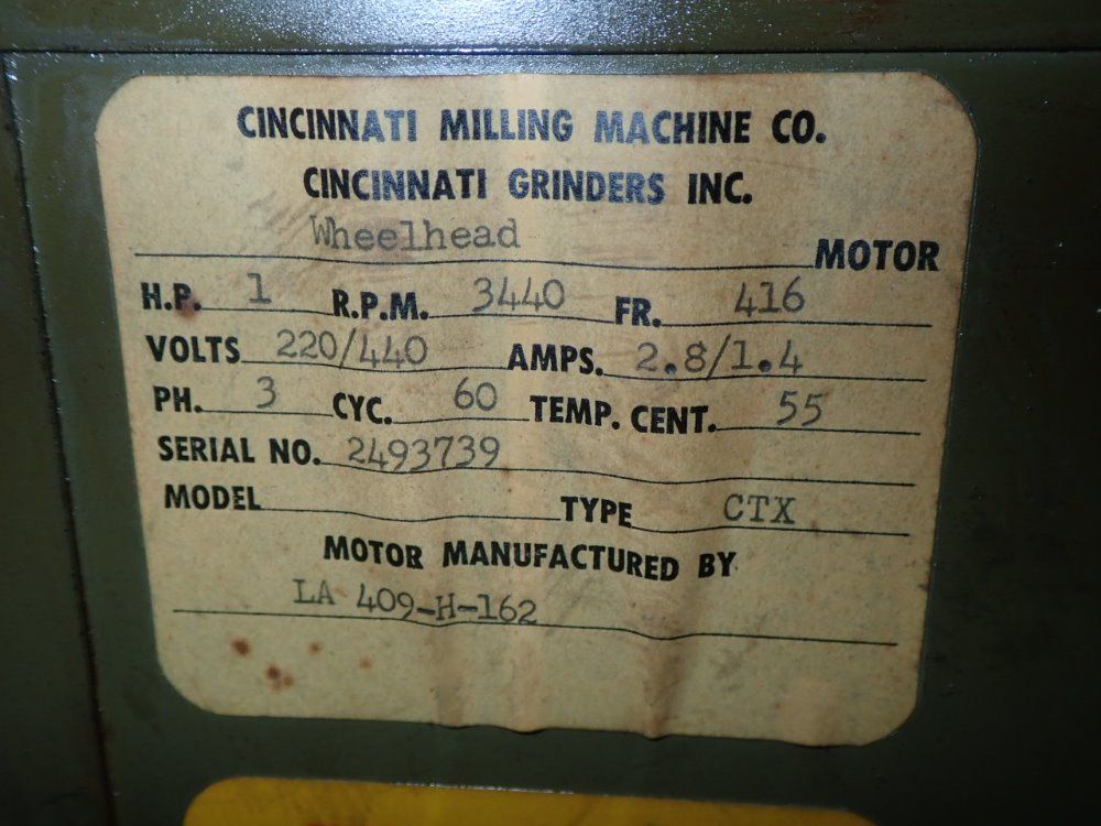 Cinncinatti/hybco 2100-sb Relief Grinder - 2100-sb