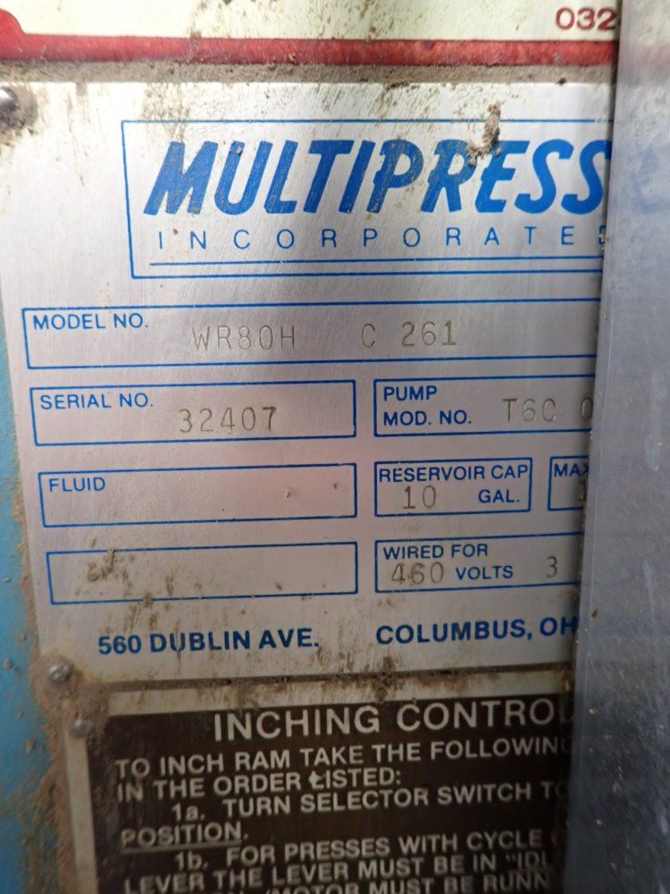 Multipress Wr80h261 Press - Wr80h261