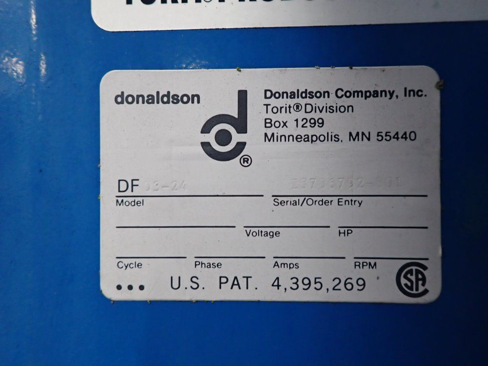 Donaldson Torit/nyb Dust Collector/blower