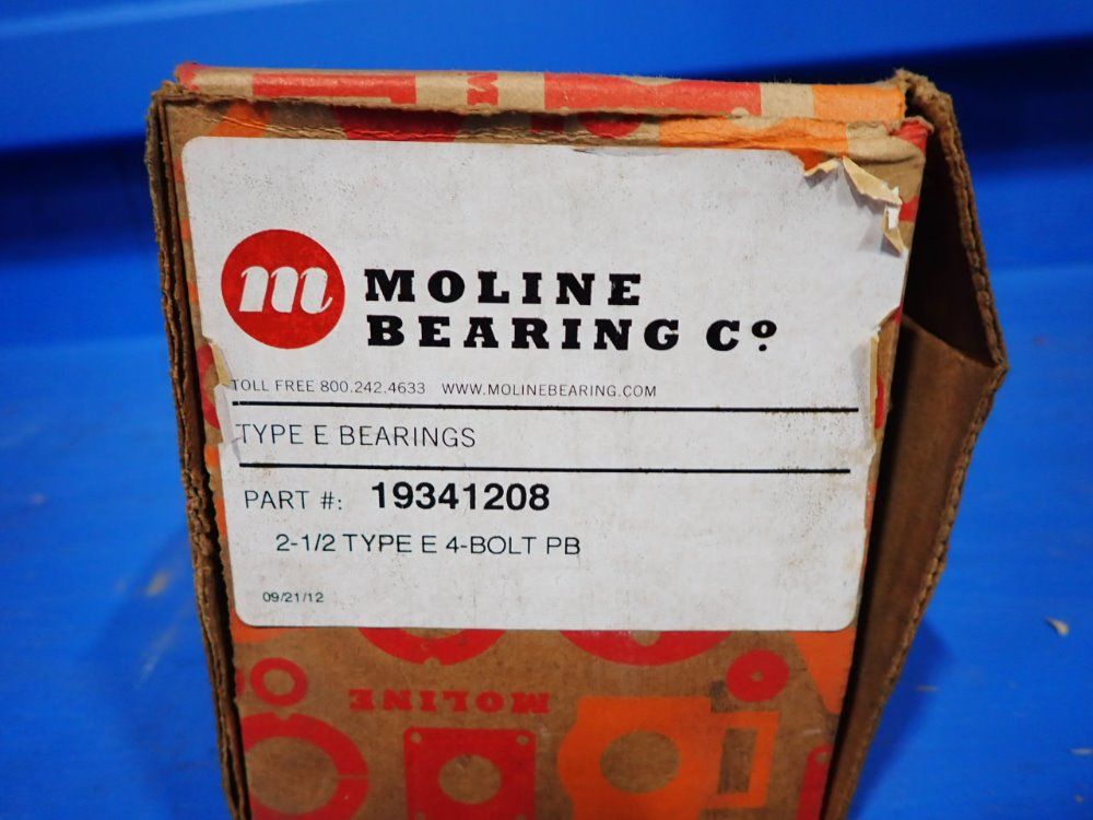Moline Bearing Company 2 1/2" Id Type E 4 Bolt Pillow Block - 19341208