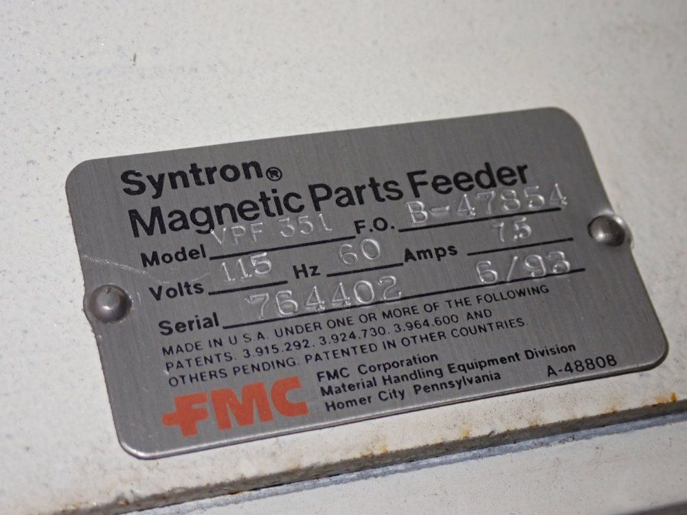 Fmc Syntron Vibratory Bowl