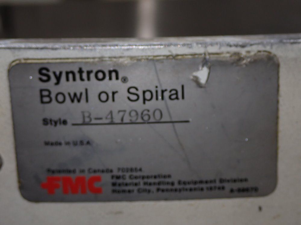 Fmc Syntron Vibratory Bowl
