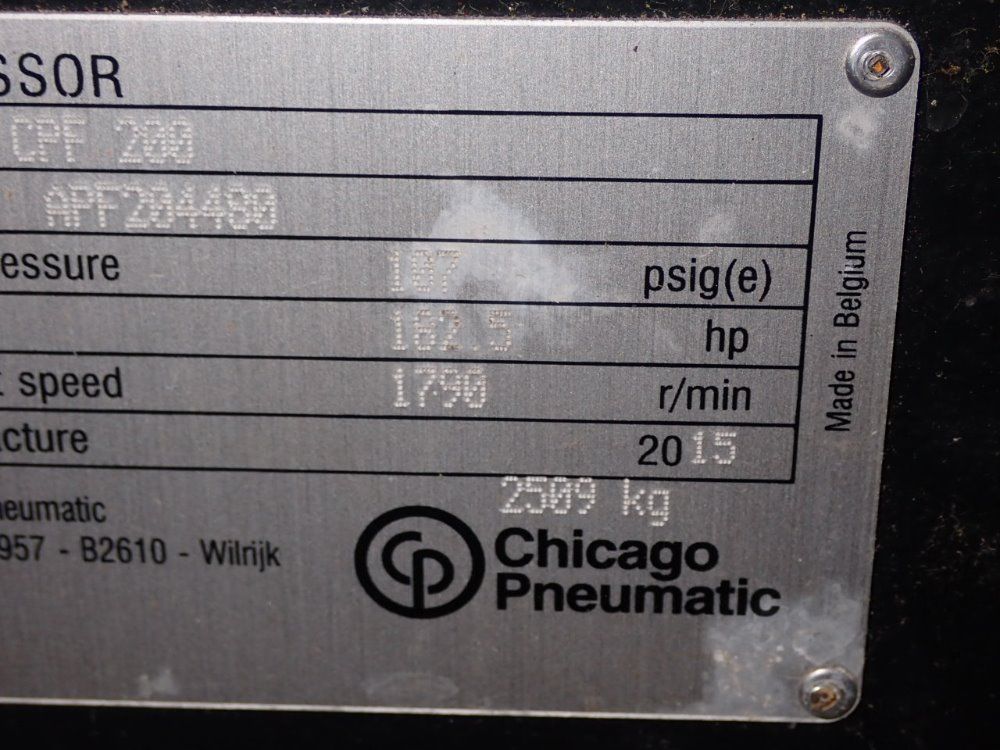 Chicago Pneumatic 182.5 Hp Cpf200 Air Compressor - Cpf200