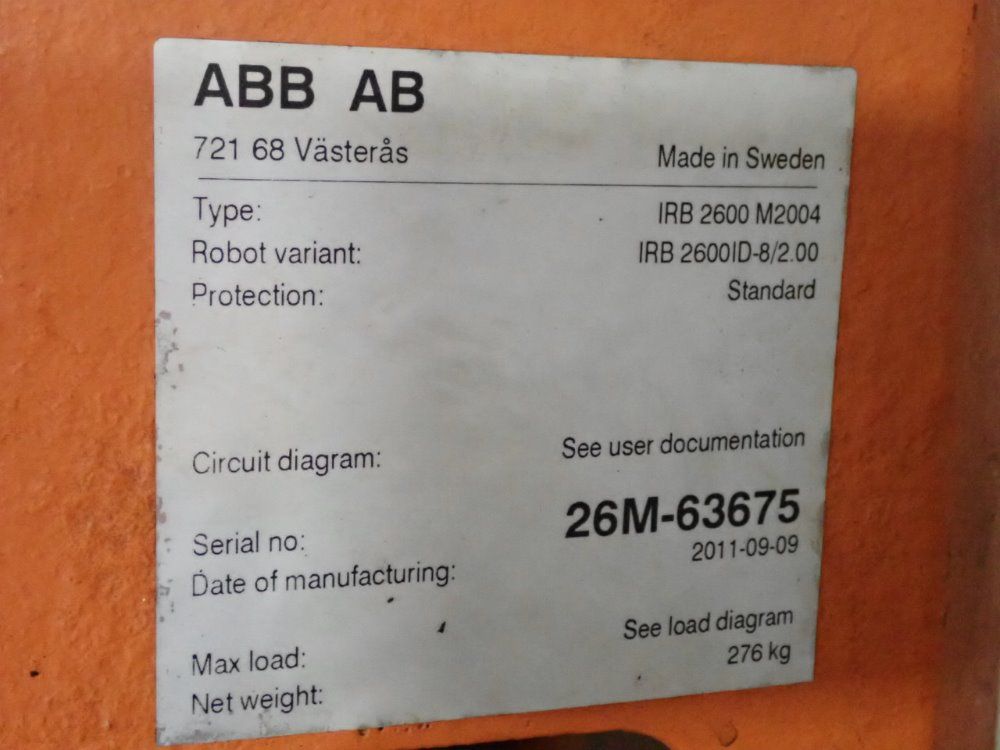 Abb Irb 2600 M2004 Robot - Irb 2600 M2004