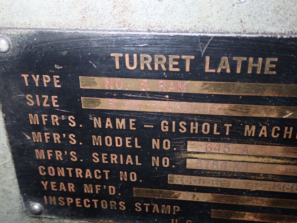 Gisholt 5 Turret Lathe - 5