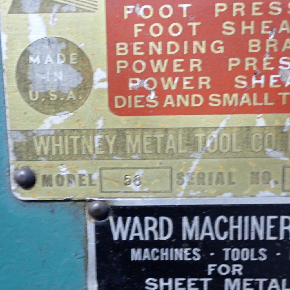 Whitney-jensen Punch Press