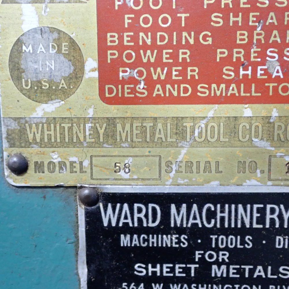 Whitney-jensen Punch Press
