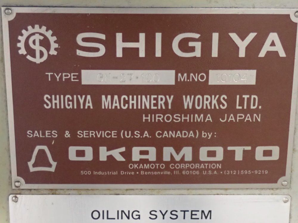 Shigiya Seiki Universal Grinder