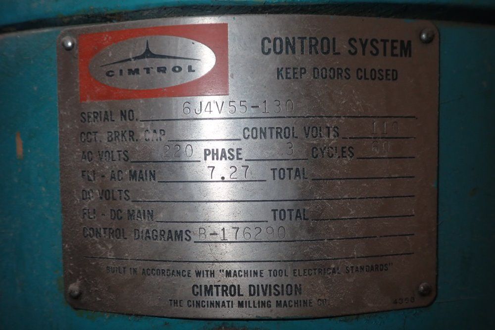 Cincinnati/tool Master Vertical Mill