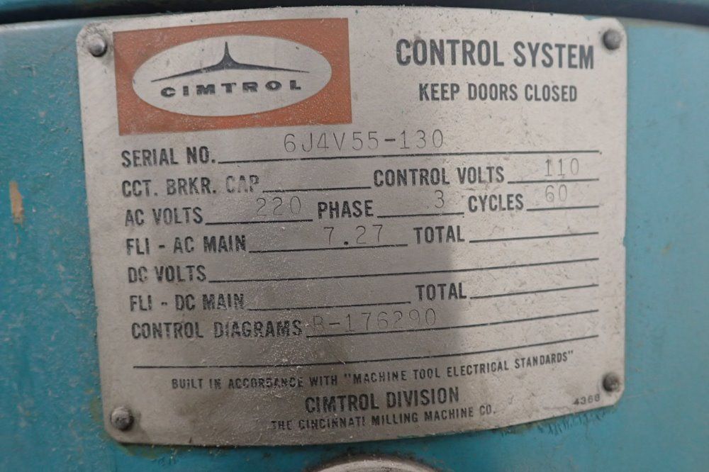 Cincinnati/tool Master Vertical Mill