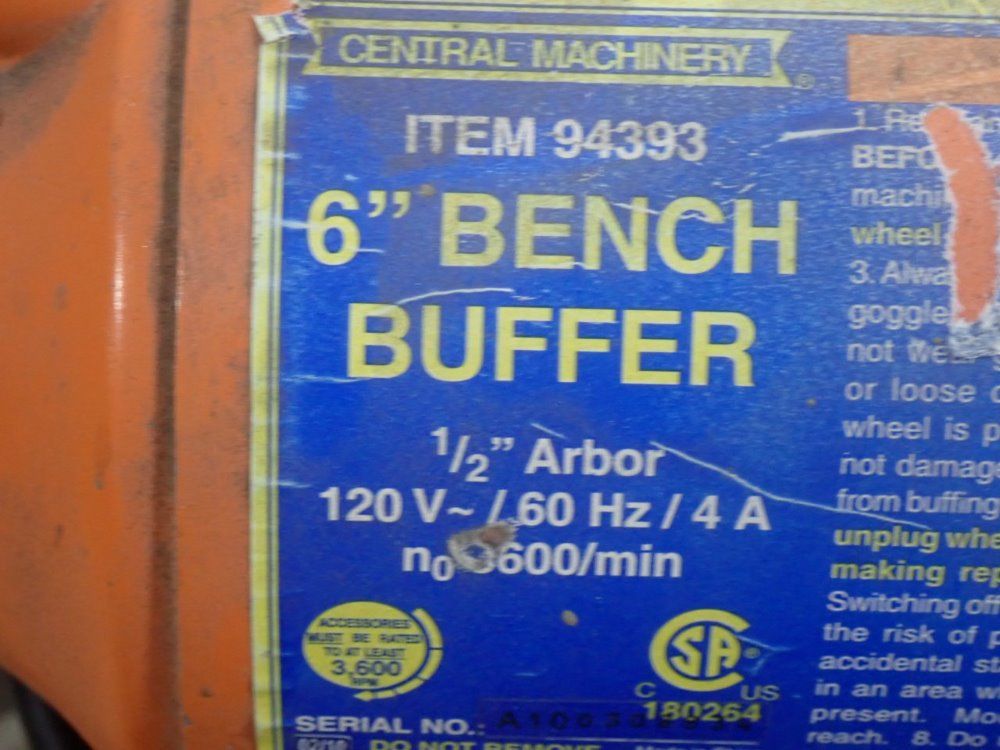 Central Machinery 6 Bench Buffer