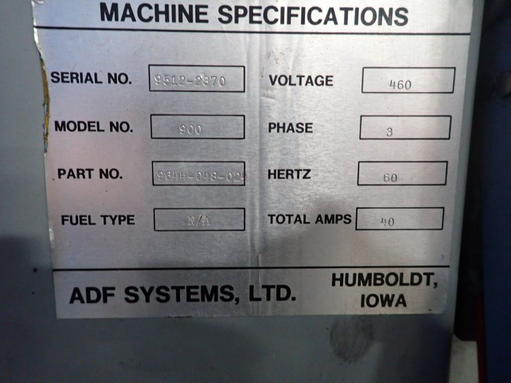 Adf Systems 5000# Pass Through Parts Washer - 900